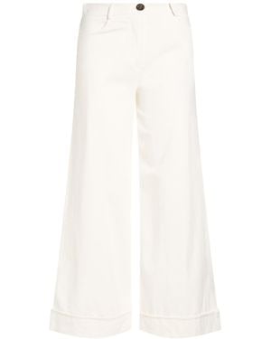 LANACAPRINA Ivory Pants Viscose, Polyamide, Elastane - White