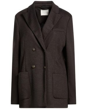 Circolo 1901 Dark Blazer Virgin Wool - Black