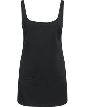 Courreges Mini Dress Polyester, Acetate - Black