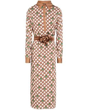 Hanita Midi Dress Polyester - White