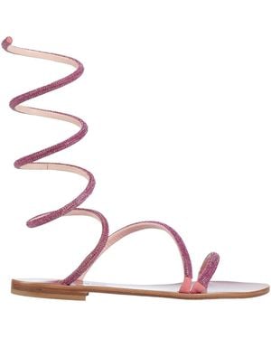 EDDICUOMO Fuchsia Sandals Leather - Pink