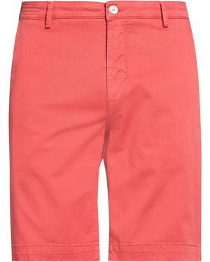 Yan Simmon Rust Shorts & Bermuda Shorts Cotton, Elastane - Red