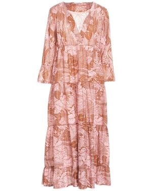 Caliban Antique Rose Midi Dress Cotton - Pink