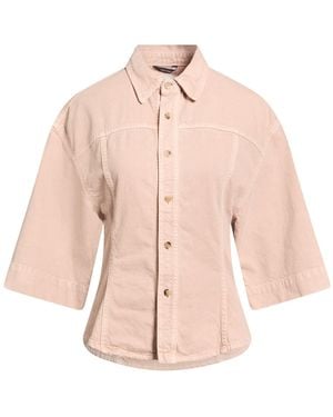 Haikure Blush Denim Shirt Cotton, Linen - Pink