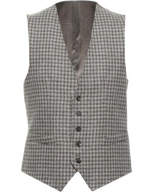 Paoloni Tailored Vest Virgin Wool, Cotton - Gray