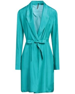 Pierantonio Gaspari Overcoat & Trench Coat Silk - Blue