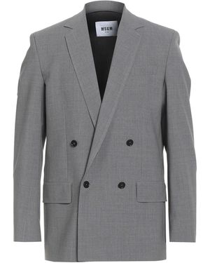 MSGM Blazer Virgin Wool, Elastane - Gray