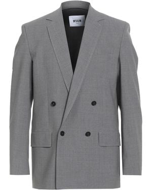 MSGM Blazer Virgin Wool, Elastane - Gray