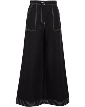 Max Mara Pants Cotton, Linen - Black