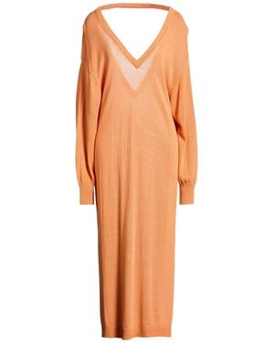 REMAIN Birger Christensen Robe Midi - Orange