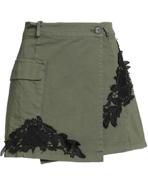 Haveone Military Denim Skirt Cotton - Green