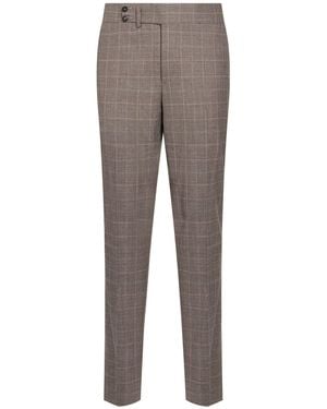 Isaia Pants Virgin Wool, Elastane - Gray