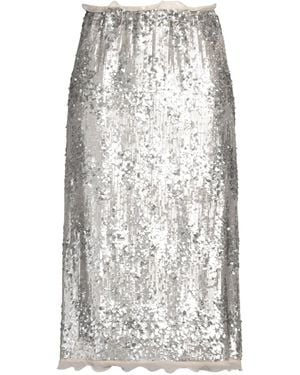 Fendi Midi Skirt Silk, Polyester - Gray