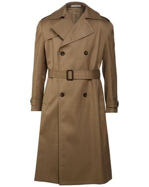Tagliatore Overcoat & Trench Coat Cotton - Natural