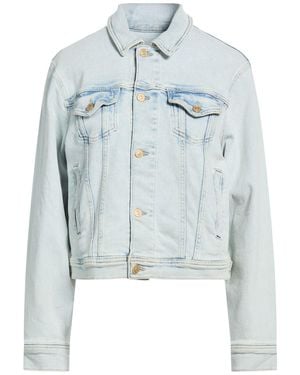 7 For All Mankind Denim Outerwear Cotton, Modal, Elastomultiester, Elastane - Blue