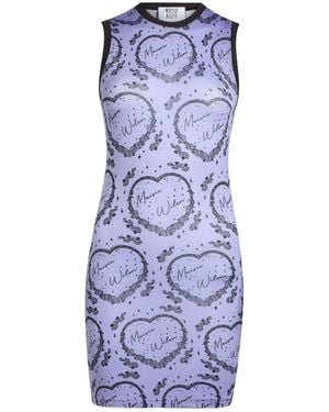 Maisie Wilen Lilac Mini Dress Polyester, Elastane - Blue