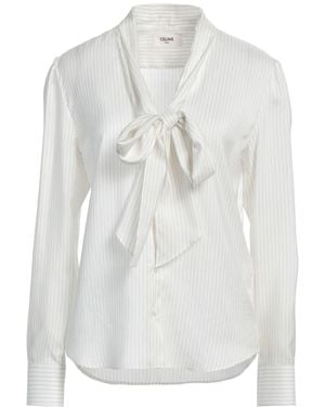 Celine Ivory Shirt Silk - White