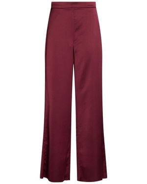 Marella Burgundy Pants Polyester - Red