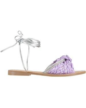 Être Cécile Lilac Sandals Textile Fibers - White