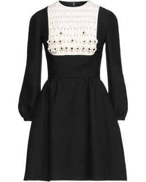 Valentino Garavani Mini Dress Virgin Wool, Silk - Black