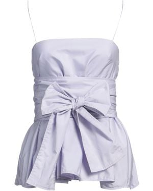 Cecilie Bahnsen Organic Cotton Zipper Top - Purple