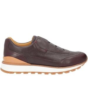 Testoni Burgundy Sneakers Calfskin - Brown