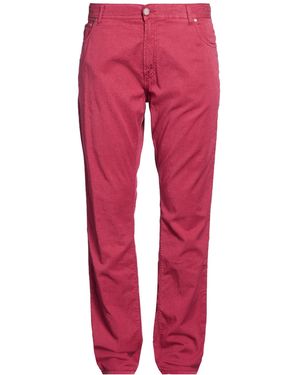 richard j. brown Trousers Lyocell, Cotton, Linen, Elastane - Red