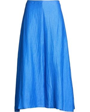 Kaos Midi Skirt Linen, Polyester - Blue