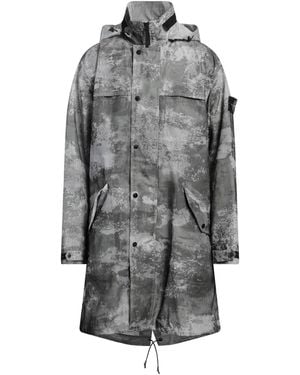Stone Island Overcoat & Trench Coat Polyester - Gray