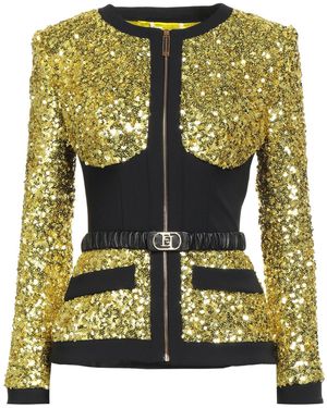 Elisabetta Franchi Jacket Polyester, Elastane - Green