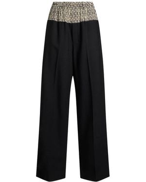 Fendi Pants Virgin Wool, Polyamide - Black