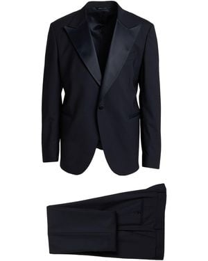 Brian Dales Midnight Suit Polyester, Wool, Elastane - Blue
