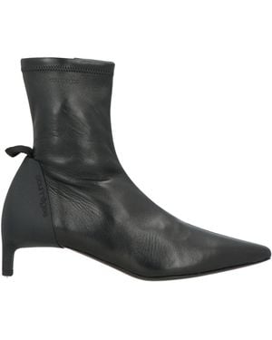 Courreges Ankle Boots Leather - Black