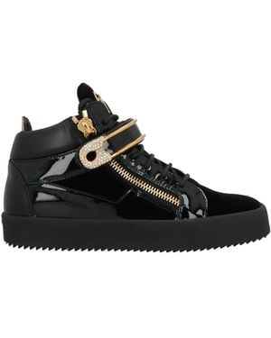 Giuseppe Zanotti Trainers Leather, Textile Fibres - Black