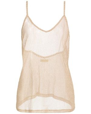4giveness Sand Top Viscose, Metallic Polyester, Polyamide - Natural