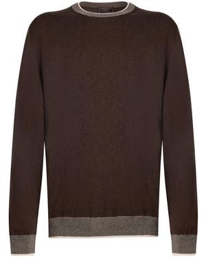 Peserico Jumper Virgin Wool, Silk, Cashmere - Brown