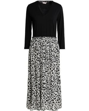 Liu Jo Midi Dress Polyester, Cotton, Elastane - Black