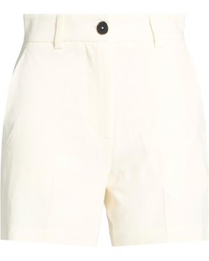 Isabel Benenato Shorts & Bermuda Shorts Virgin Wool, Viscose - Natural