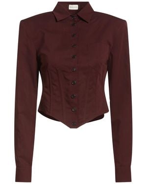 Magda Butrym Burgundy Shirt Cotton, Silk - Red