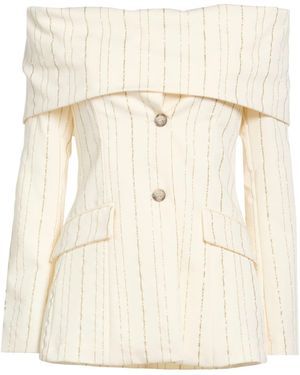 ViCOLO Ivory Jacket Polyester, Viscose, Elastane - Natural