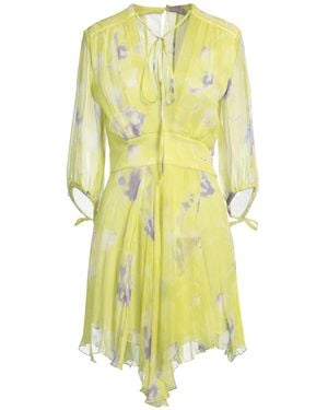 Dondup Lime Mini Dress Silk - Yellow