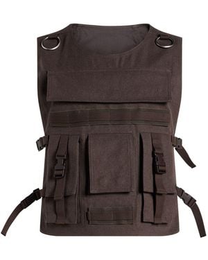 Rick Owens Vest Polyester, Cotton - Brown