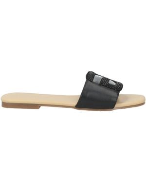 Gaelle Paris Sandals Textile Fibers, Pvc - Black