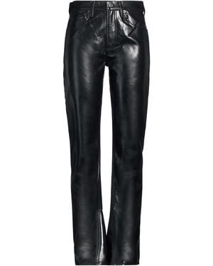 Agolde Pants Recycled Leather, Polyurethane, Viscose, Polyester - Black
