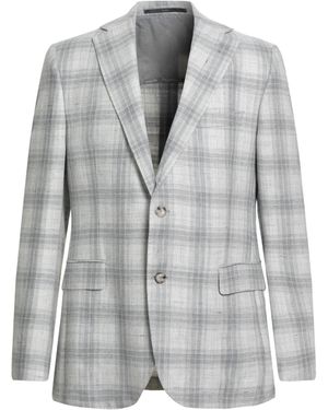 EDUARD DRESSLER Blazer Linen, Virgin Wool - Grey