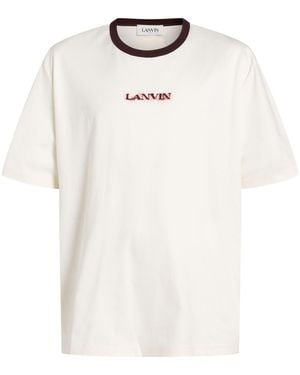 Lanvin T-Shirt Cotton, Mohair Wool, Polyamide, Wool - White