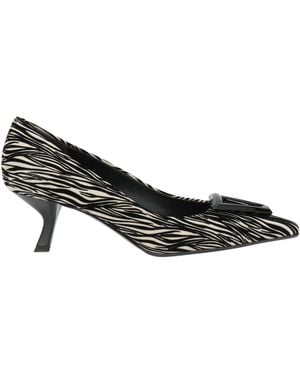 Sergio Levantesi Pumps Leather, Textile Fibers - Black