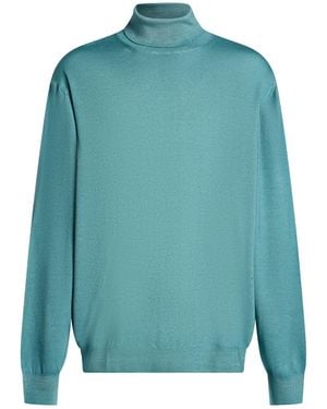 Boglioli Rollkragenpullover - Blau