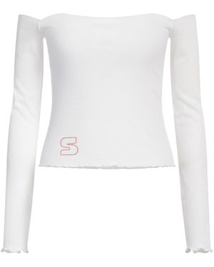 Siedres Top Polyester, Viscose, Elastane - White