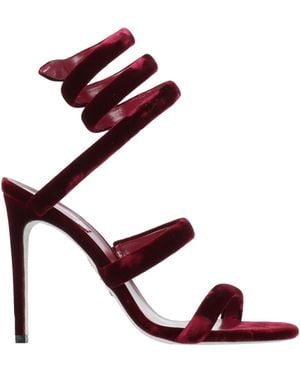 Rene Caovilla Plum Sandals Textile Fibres - Pink